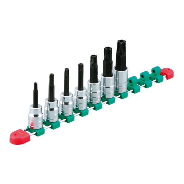 12.7sq.T型いじり止めトルクスビットソケットセット(7コ組)