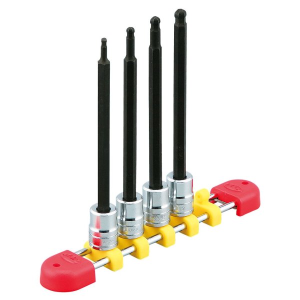 6.3sq.ロングボールポイントヘキサゴンビットソケットセット(4コ組)ミリ