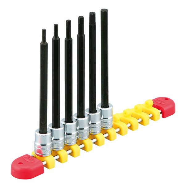 6.3sq.ロングヘキサゴンビットソケットセット(6コ組)インチ