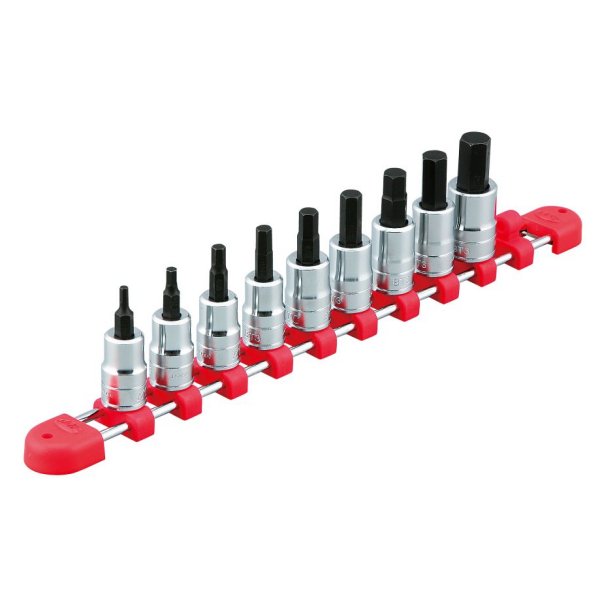 9.5sq.ショートヘキサゴンビットソケットセット(9コ組)ミリサイズ