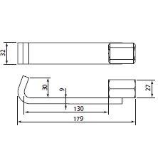 スライドハンマプラー板金フック W9/16-12