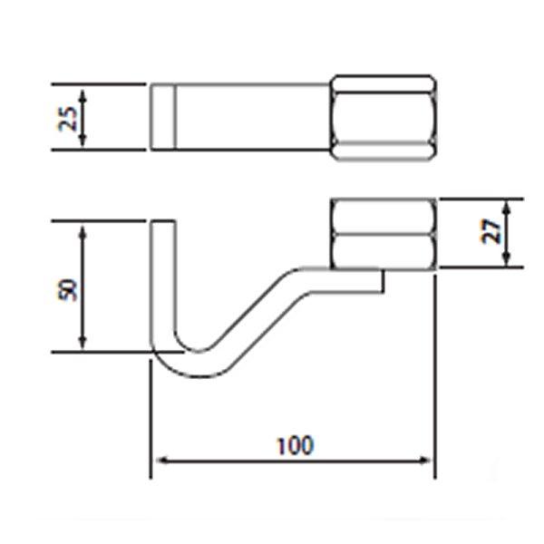 スライドハンマプラー板金フック W9/16-12