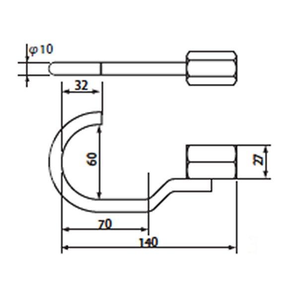 スライドハンマプラー板金フック W9/16-12