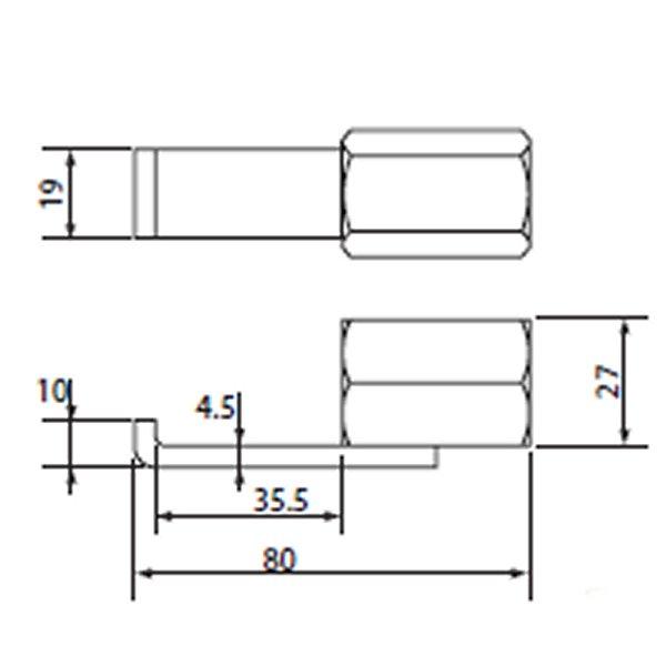 スライドハンマプラー板金フック W9/16-12