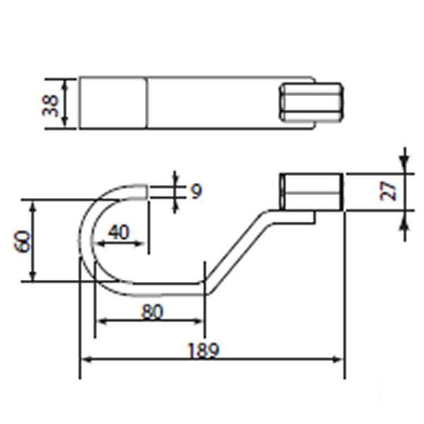 スライドハンマプラー板金フック M18×2.0