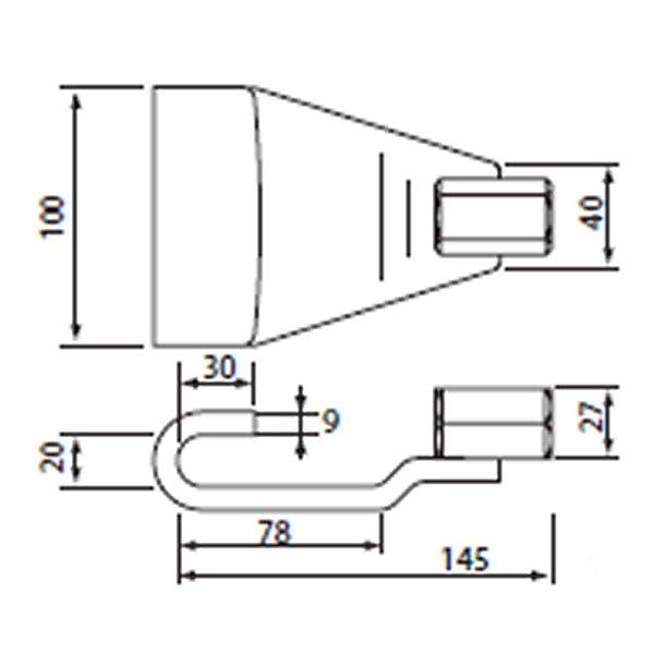 スライドハンマプラー板金フック M18×2.0