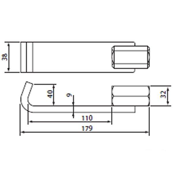 スライドハンマプラー板金フック M22×2.5