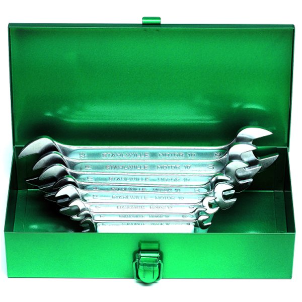 両口スパナセット (ミリ) メタルケース入