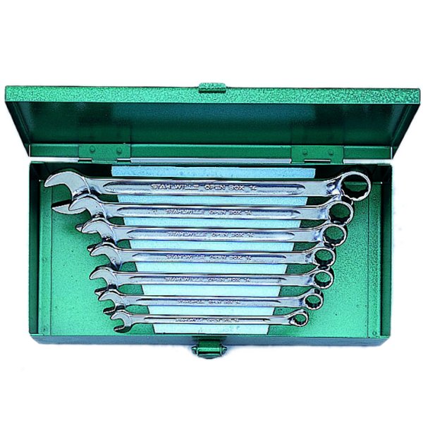 ロングコンビネーションレンチセット(ミリ) メタルケース入