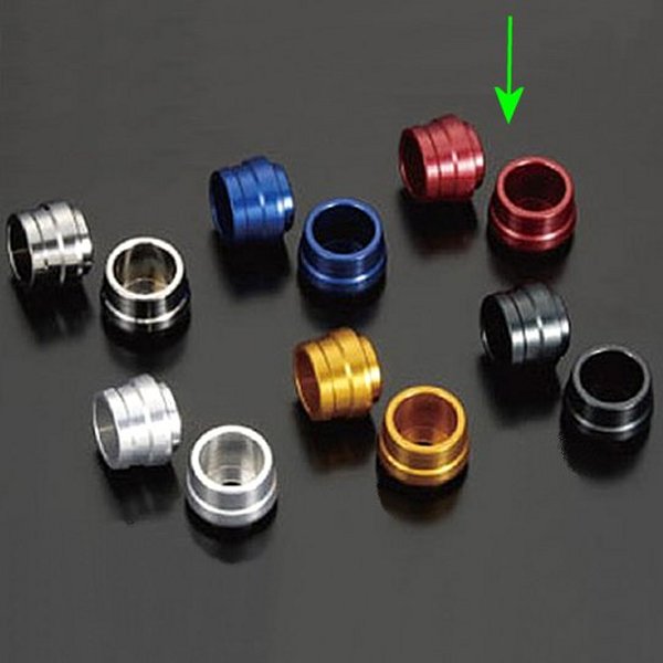 ユニバーサル アルミスライダー M6 レッド 2個セット モンキー