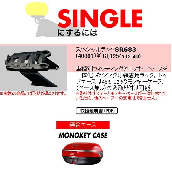 ジビ GIVI スペシャルラック シングル SR683 BMW R1150R