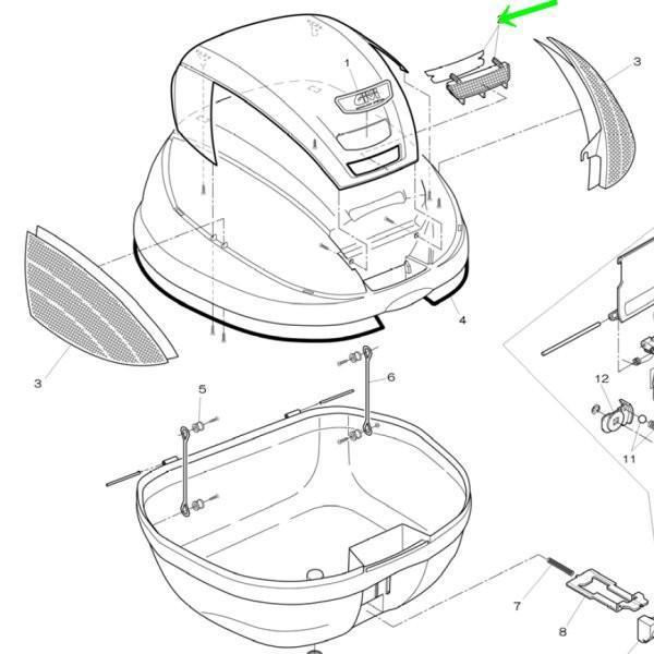 ジビ GIVI モロックケース用 リフレクター(中央) Z750R