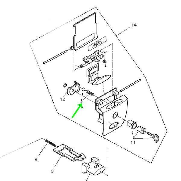 ジビ GIVI モノロックケース用 シリンダースプリング＆スチールボール Z1384R