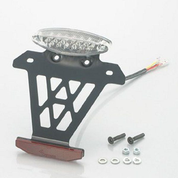 LED テールランプ&リフレクター スーパースリム クリアレンズ 汎用 (12V車) 126cc以上ナンバープレート