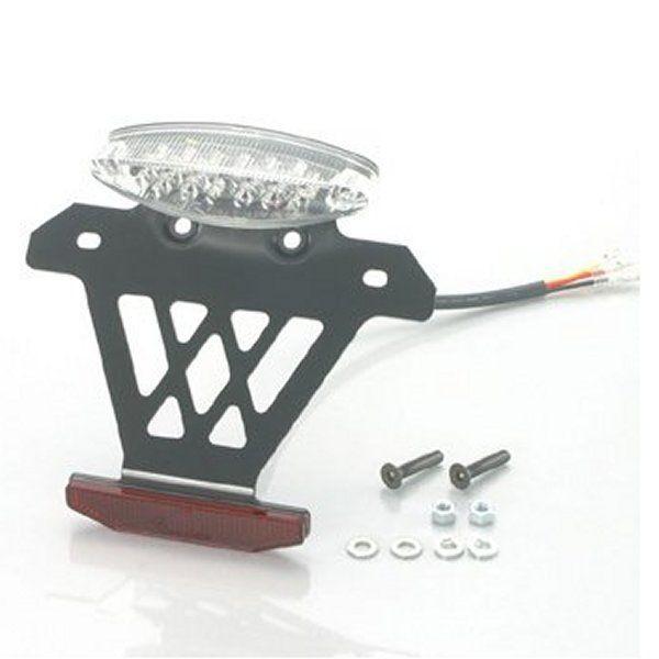 LED テールランプ&リフレクター スーパースリム クリアレンズ 汎用 (12V車) 50-125ccまでのナンバープレート