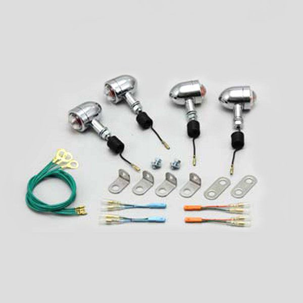 ミニ ブレットウインカーキット 外径φ37 クリアレンズ ・モンキー FI車