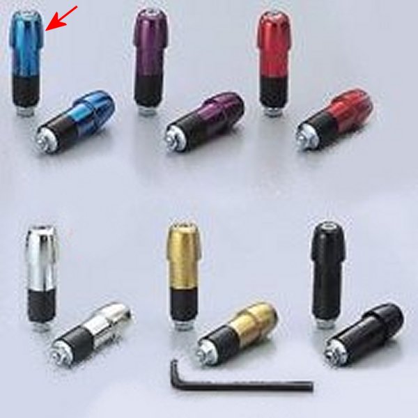 アルミ削り出しサイドキャップ ブルー Φ7/8インチハンドル用