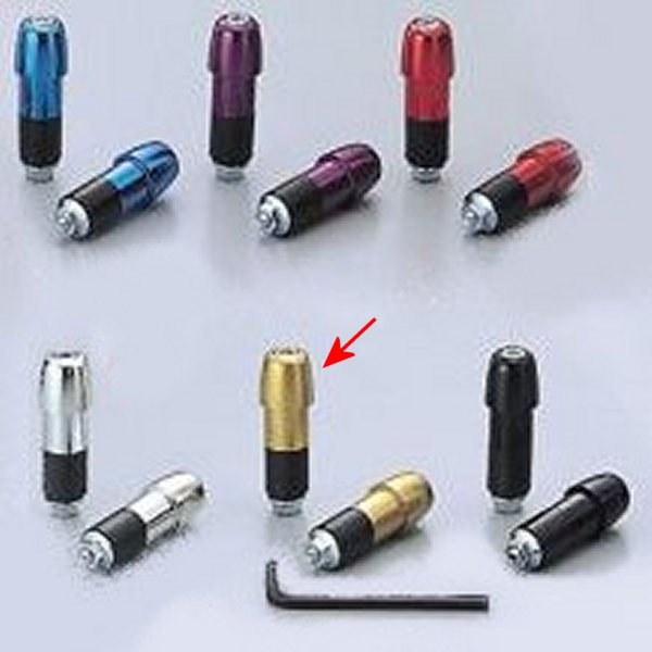 アルミ削り出しサイドキャップ ゴールド Φ7/8インチハンドル用