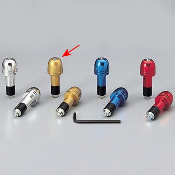 アルミ削り出しサイドキャップ ゴールド Φ7/8インチハンドル用