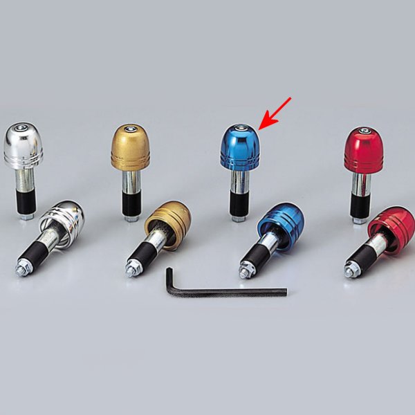 アルミ削り出しサイドキャップ ブルー Φ7/8インチハンドル用