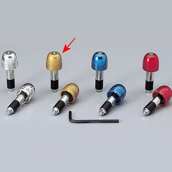 アルミ削り出しサイドキャップ ゴールド Φ7/8インチハンドル用