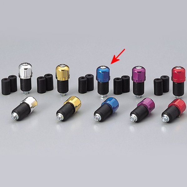 アルミ削り出しサイドキャップ ブルー Φ7/8インチハンドル用