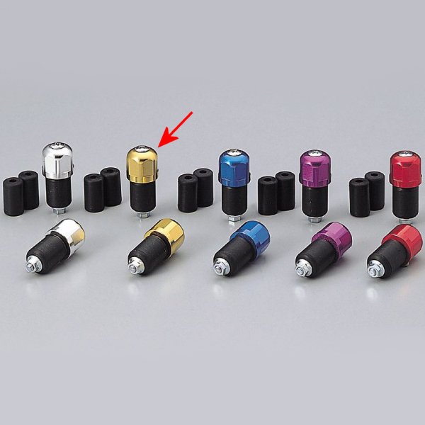 アルミ削り出しサイドキャップ ゴールド Φ7/8インチハンドル用