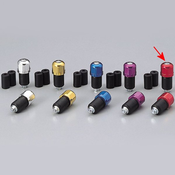 アルミ削り出しサイドキャップ レッド Φ7/8インチハンドル用