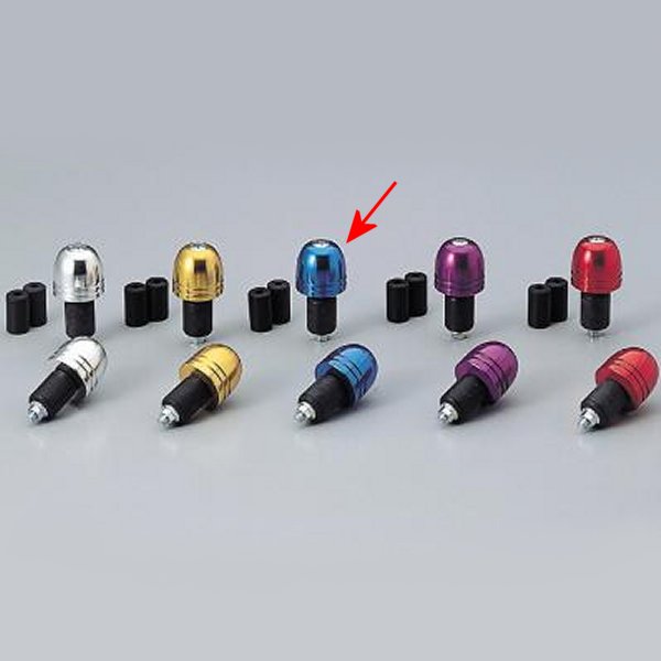 アルミ削り出しサイドキャップ ブルー Φ7/8インチハンドル用