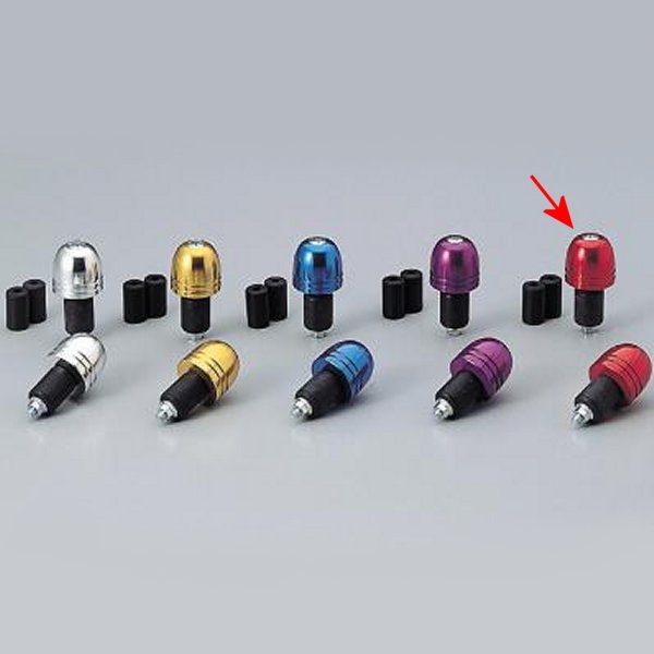 アルミ削り出しサイドキャップ レッド Φ7/8インチハンドル用