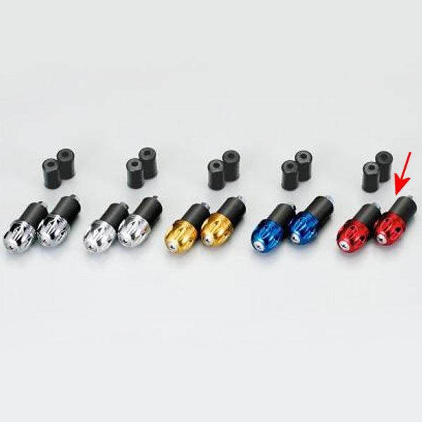 アルミ削り出しサイドキャップ レッド Φ7/8インチハンドル用