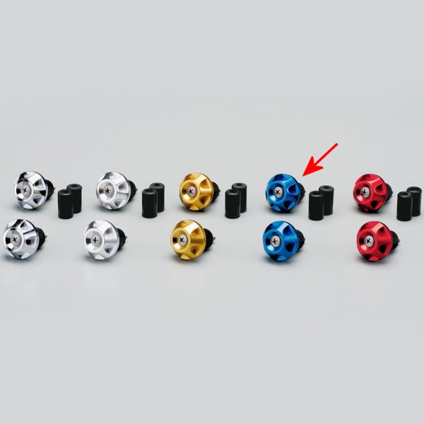 アルミ削り出しサイドキャップ ブルー Φ7/8インチハンドル用