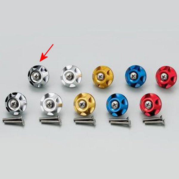 アルミ削り出しサイドキャップ クロームメッキ Φ7/8インチハンドル用