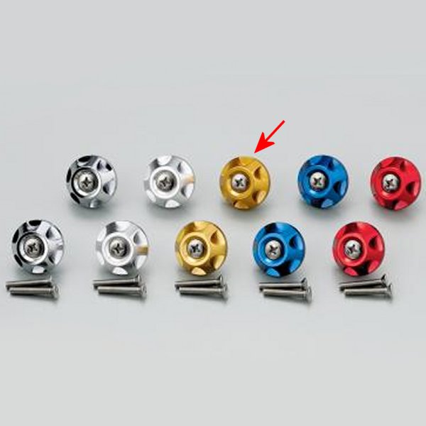 アルミ削り出しサイドキャップ ゴールド Φ7/8インチハンドル用