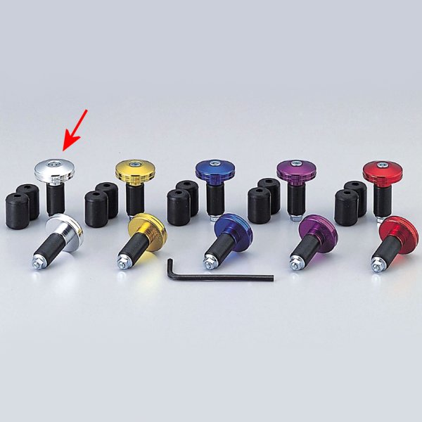 アルミ削り出しサイドキャップ シルバー Φ7/8インチハンドル用