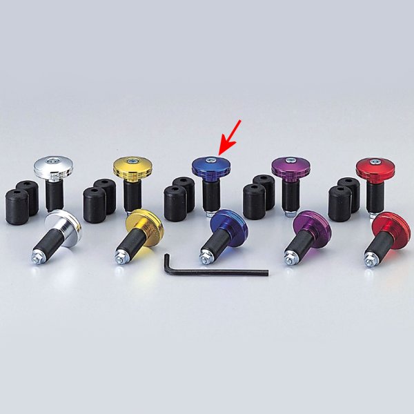 アルミ削り出しサイドキャップ ブルー Φ7/8インチハンドル用