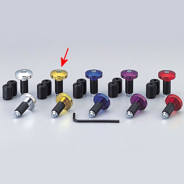 アルミ削り出しサイドキャップ ゴールド Φ7/8インチハンドル用