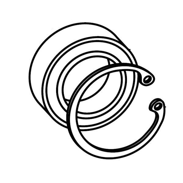 リペアパーツ スーパーヘッド＋Rヘッド ラジアルボールベアリング 1個 ＆ C型リング 1個 セット モンキー ゴリラ