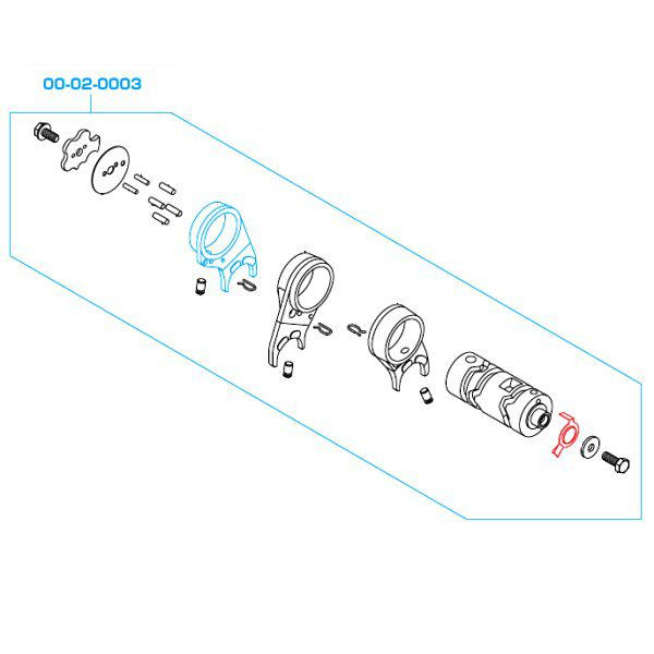 5速クロスミッションキット リペアパーツ用 シフトドラムASSY． モンキー ゴリラ