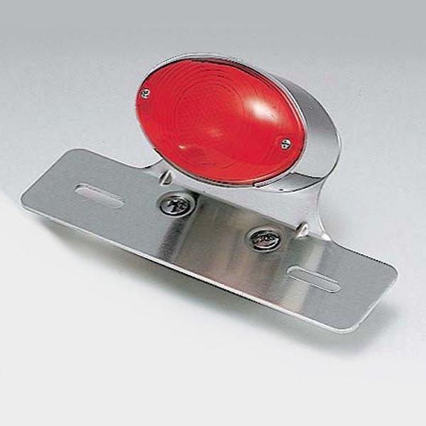 テールランプ ミニキャッツアイ メッキ アルミプレート付