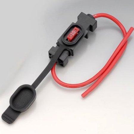 ヒューズホルダー 低背型 15A 15mm×55mm×17mm 防滴