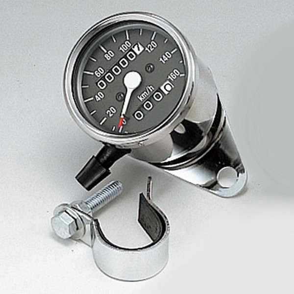 スピードメーター(機械式)160km/h 61mm 黒パネルトリップ付