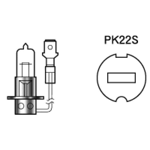 H3 スタンダードハロゲンヘッドライトバルブ 1個入り ブリスターパック 12V55W (クリア)