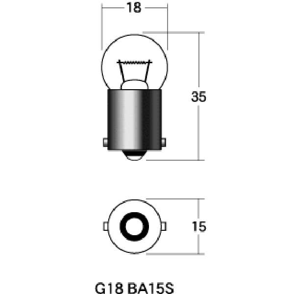 口金シングル球 6V8W ウインカー球 (ブルー) (1個売り)