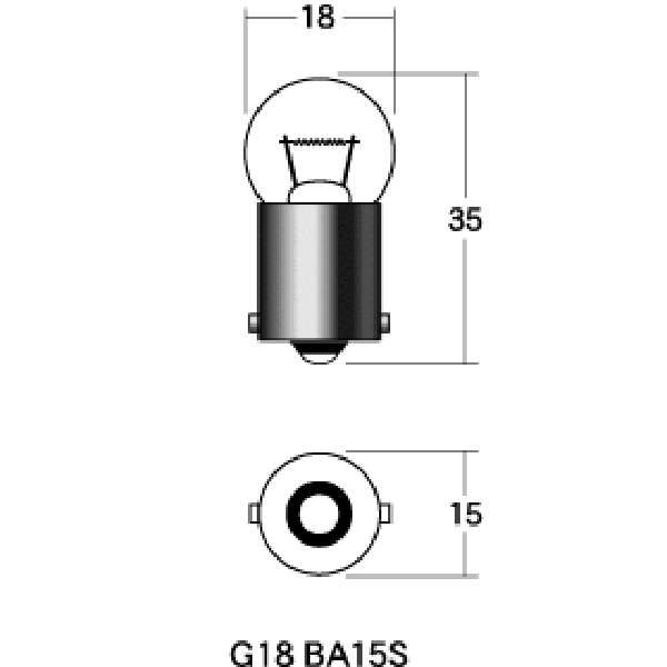 口金シングル球 6V8W ウインカー球 (グリーン) (1個売り)
