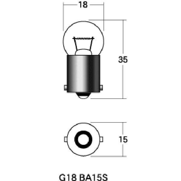 口金シングル球 6V8W ウインカー球 (オレンジ) (1個売り)