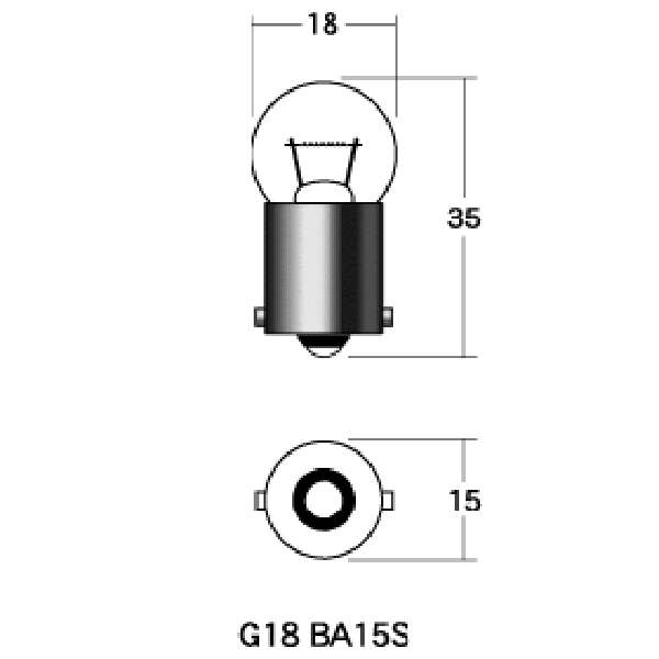 口金シングル球 6V8W ウインカー球 (イエロー) (1個売り)