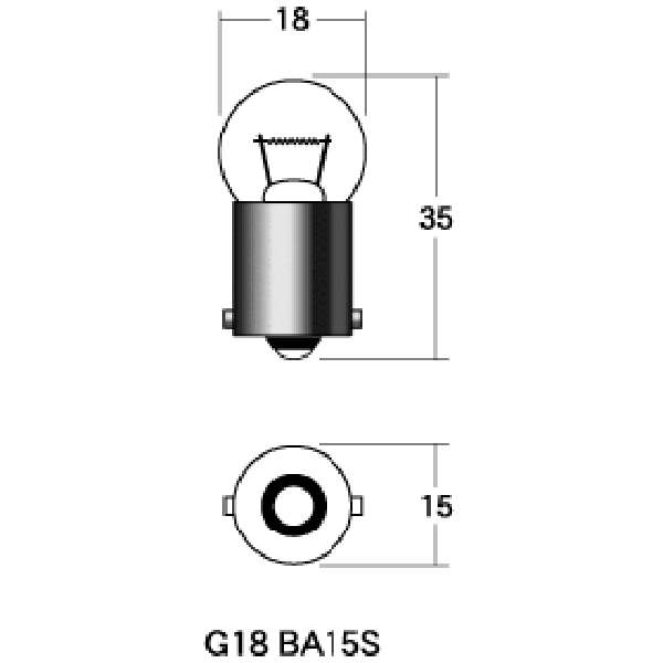 口金シングル球 12V21W ウインカー球 (イエロー) (1個売り)