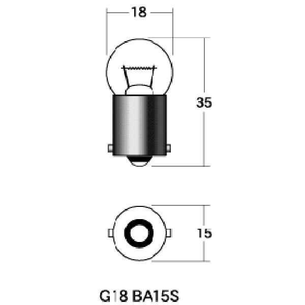 口金シングル球 12V27W ウインカー球 (オレンジ) (1個売り)