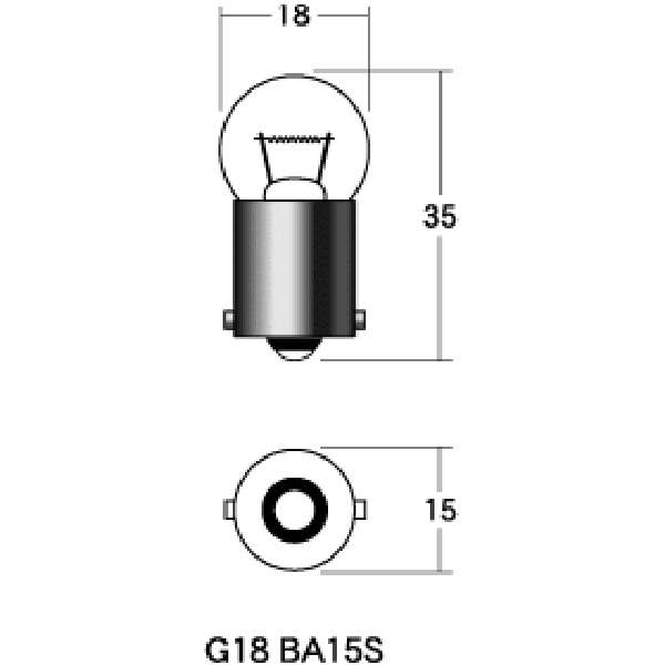 口金シングル球 24V12W(10W) 電動スクーター用 (クリアー) (1個売り)